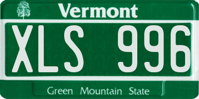 VT license plate XLS996