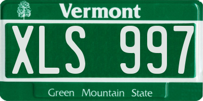 VT license plate XLS997