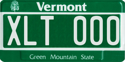 VT license plate XLT000