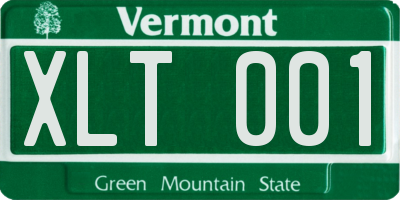 VT license plate XLT001