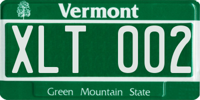 VT license plate XLT002