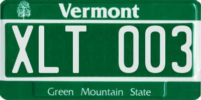 VT license plate XLT003