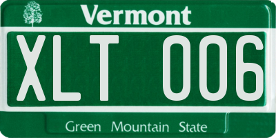 VT license plate XLT006