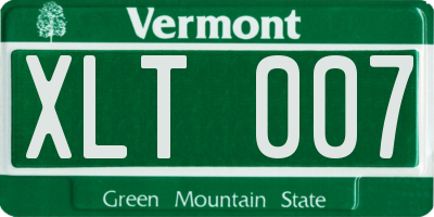 VT license plate XLT007
