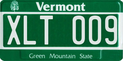 VT license plate XLT009