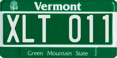 VT license plate XLT011
