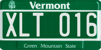 VT license plate XLT016