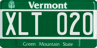 VT license plate XLT020