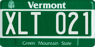 VT license plate XLT021