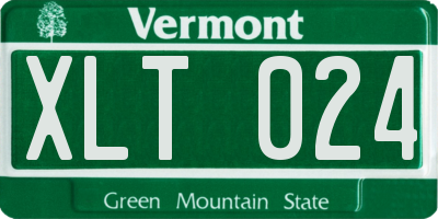 VT license plate XLT024