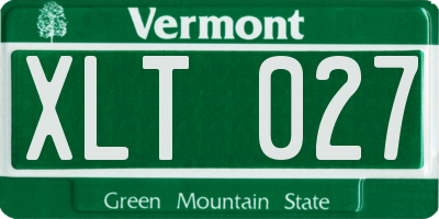 VT license plate XLT027