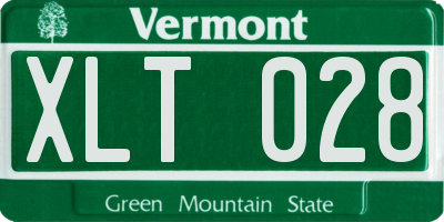 VT license plate XLT028