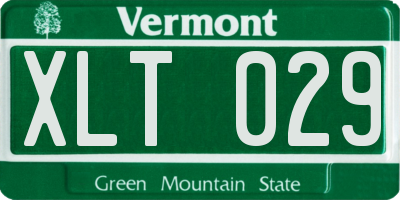 VT license plate XLT029