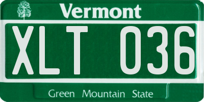 VT license plate XLT036