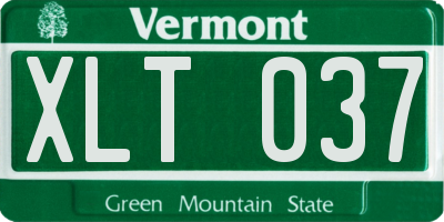 VT license plate XLT037