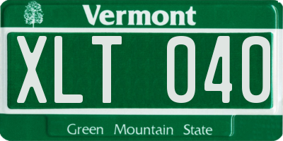 VT license plate XLT040