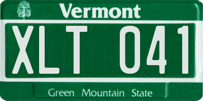 VT license plate XLT041