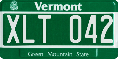 VT license plate XLT042