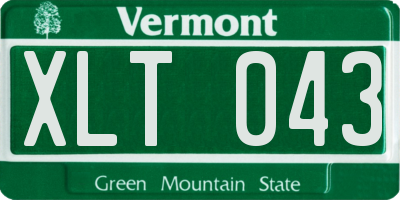 VT license plate XLT043