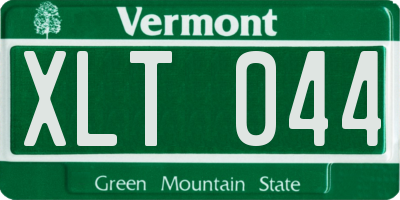 VT license plate XLT044