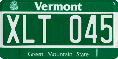 VT license plate XLT045