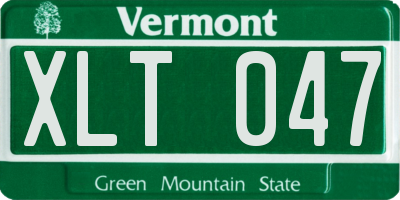 VT license plate XLT047