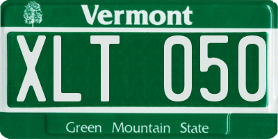 VT license plate XLT050