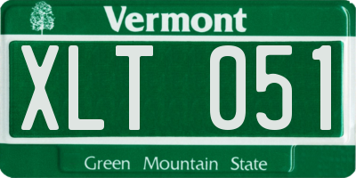 VT license plate XLT051