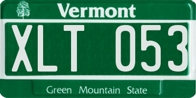 VT license plate XLT053