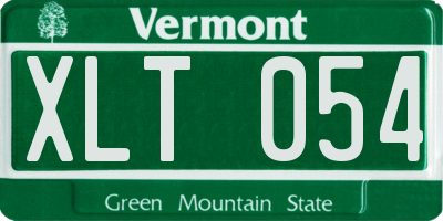 VT license plate XLT054