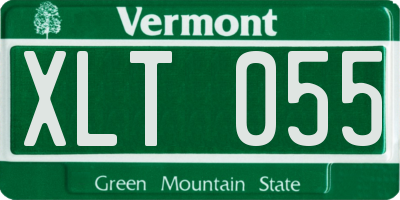 VT license plate XLT055