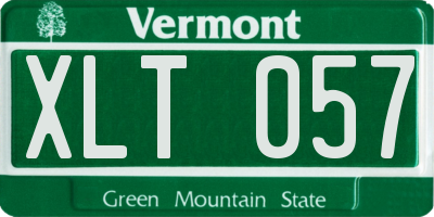 VT license plate XLT057