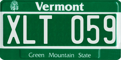 VT license plate XLT059