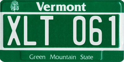 VT license plate XLT061