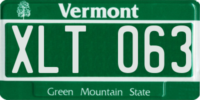 VT license plate XLT063