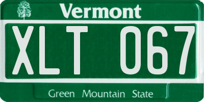 VT license plate XLT067