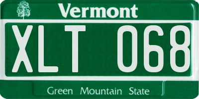 VT license plate XLT068
