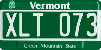 VT license plate XLT073