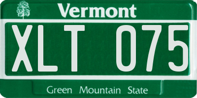 VT license plate XLT075