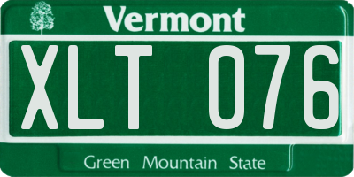 VT license plate XLT076