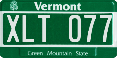 VT license plate XLT077