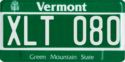 VT license plate XLT080