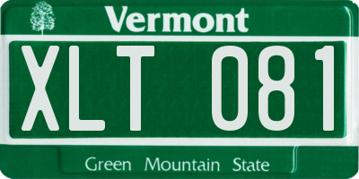 VT license plate XLT081