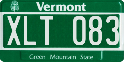 VT license plate XLT083