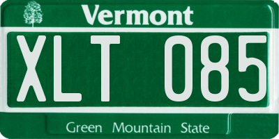 VT license plate XLT085