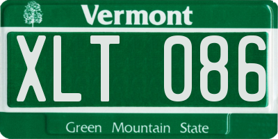 VT license plate XLT086