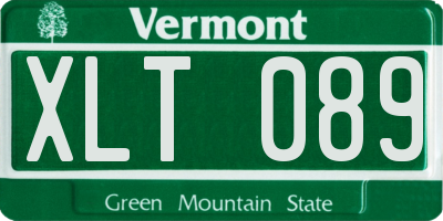 VT license plate XLT089