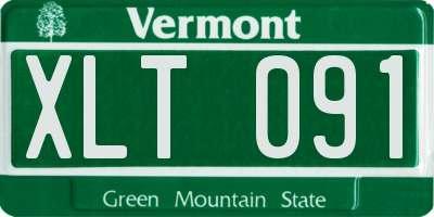 VT license plate XLT091