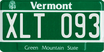 VT license plate XLT093
