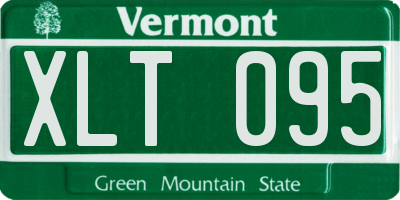 VT license plate XLT095
